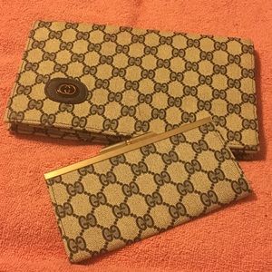 Clutch bag with coin wallet
